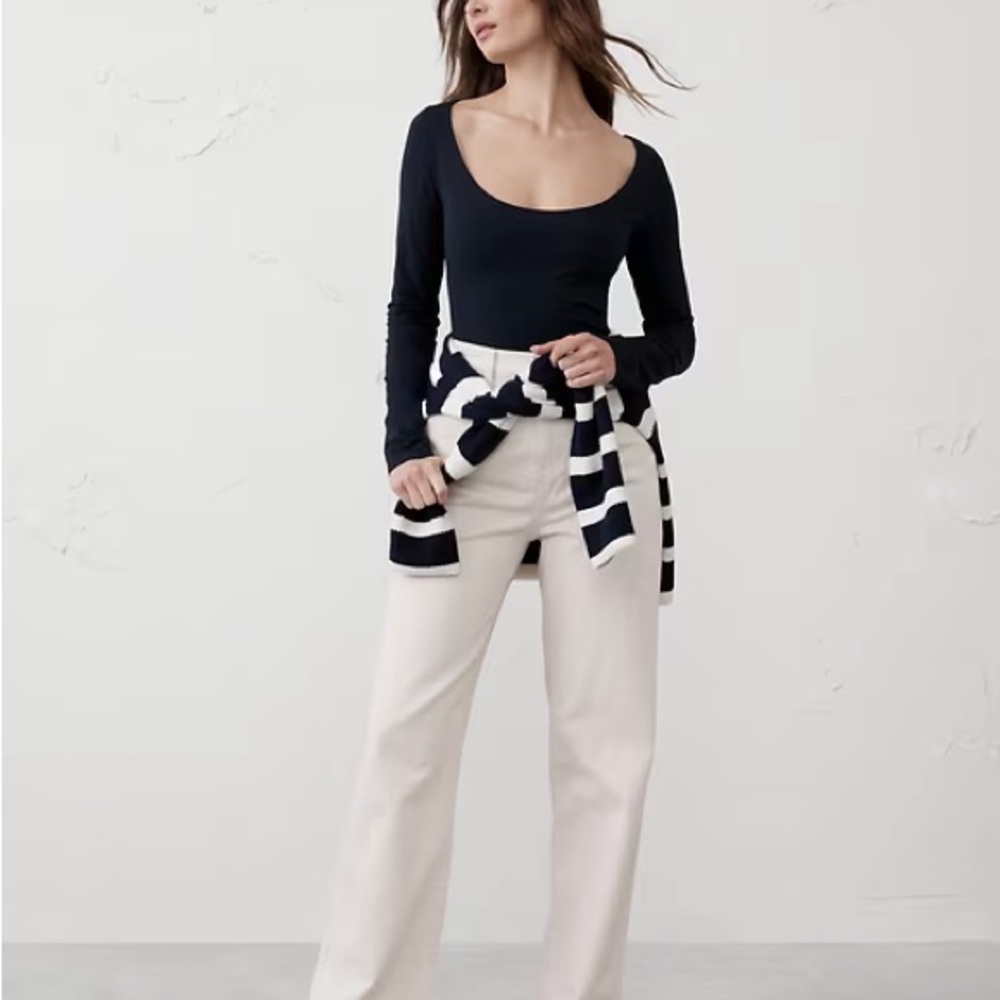 Banana Republic Navy Long Sleeve Top
